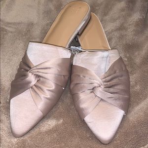 BNWOB PINKBeige Satin Mules Size 10 A New Day